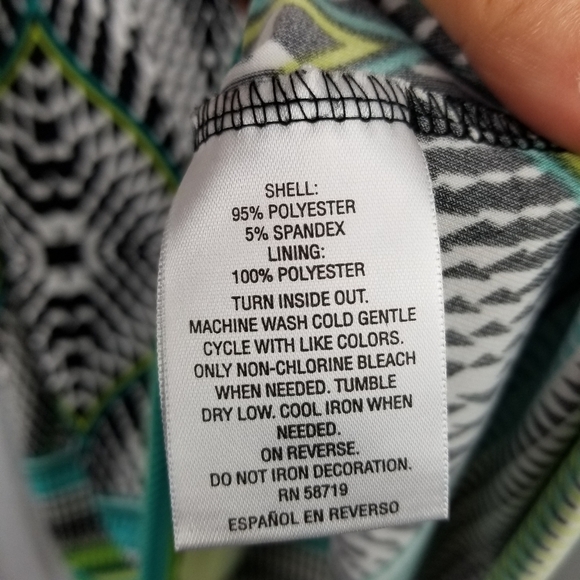 JM Collection sheath dress multicolor print Sz S studded - Picture 9 of 12